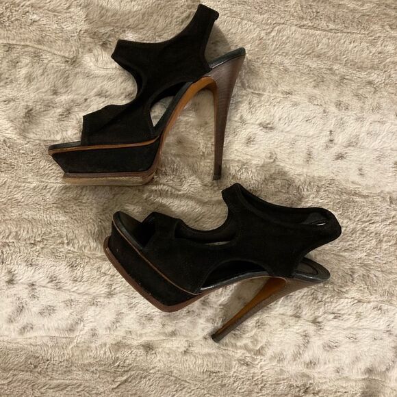 𝅺: : YSL Yves Saint Laurent Platform Sandals Stiletto Heels : :​ - Picture 10 of 15